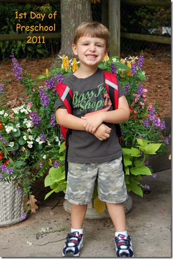 Wesley 1st Day of Preschool