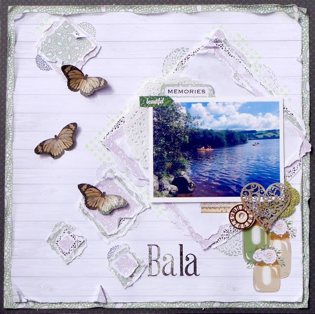 Bala Scrapbook Page by Katherine Sutton using BoBunny Garden Party