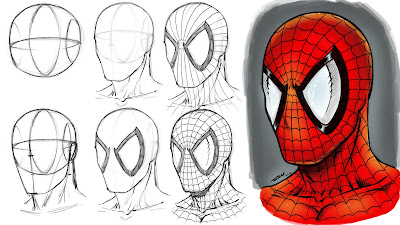 Spiderman Drawing Step by Step Tutorial