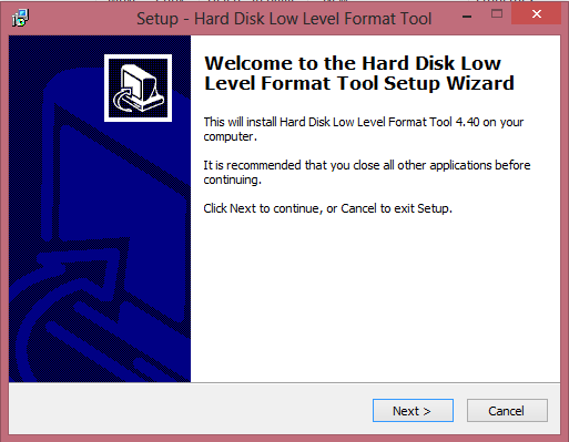 Setup HDD Guru Low Level Format for Windows