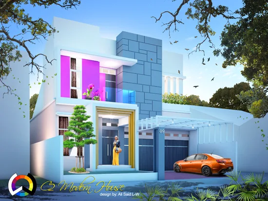 Desain warna Pada Rumah modern Minimalis