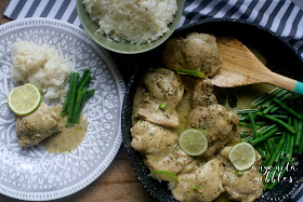 Low FODMAP chicken curry with coconut and lime