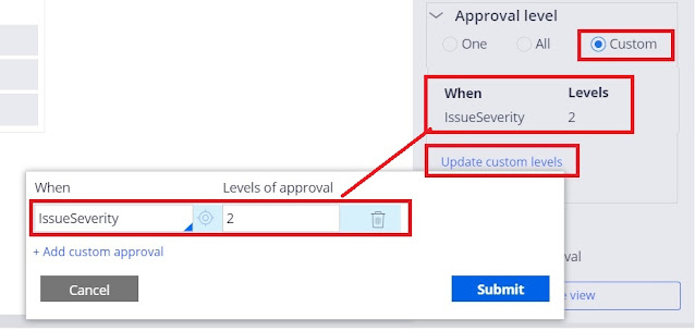 cascading approval with an reporting structure - custom level