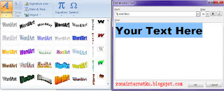 Toolbar WordArt Di Microsoft Word 2007