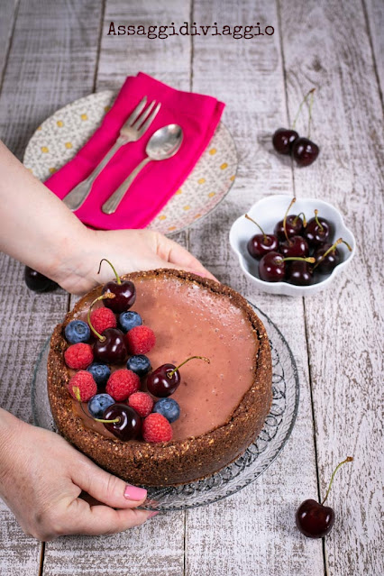 Cherry cheesecake tart