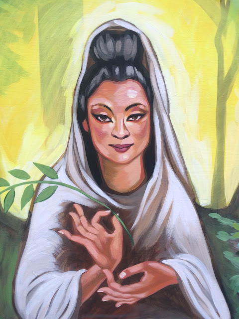 quan yin art, guanyin painting, goddess painting, goddess mural, goddess of compassion, portland muralist