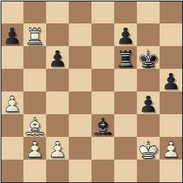 Partida de ajedrez Esteban Canal vs. Rafael Llorens, posición después de 37…Ae3, Barcelona 1936