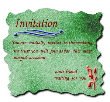 invitation wedding cards sample