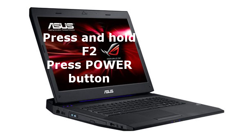 To access BIOS: Press and hold F2, then press POWER button