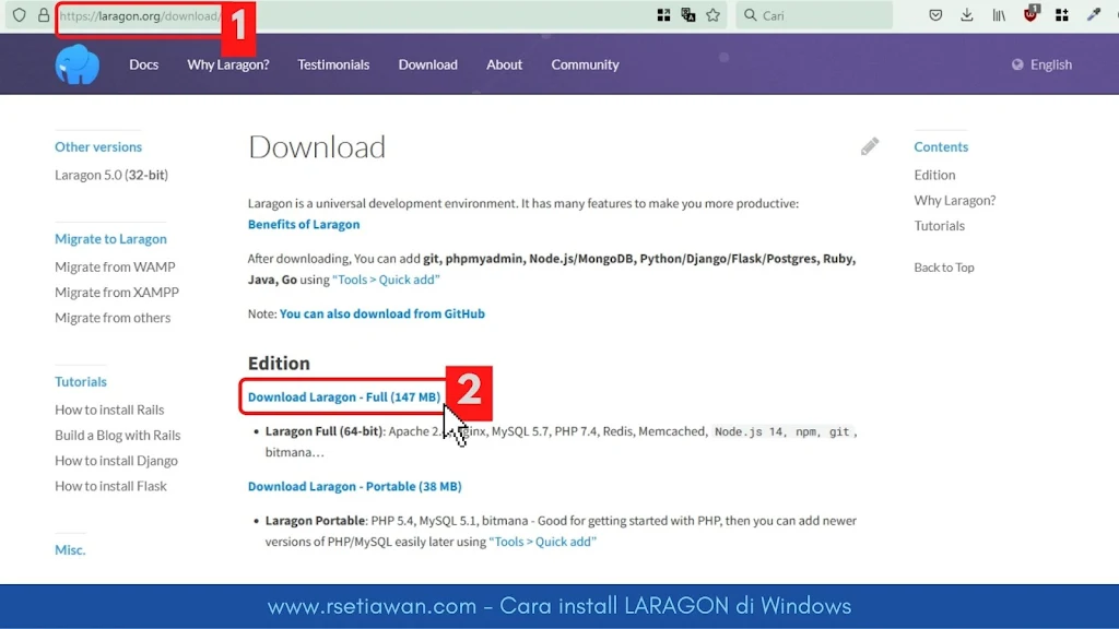 Cara install LARAGON di Windows 10