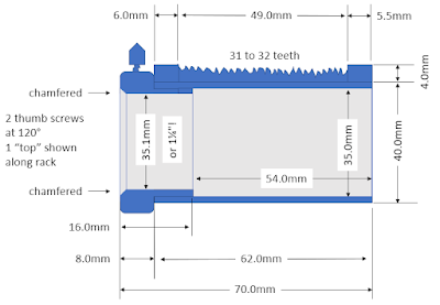 drawtube dimensions