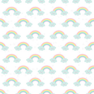 Rainbows and Clouds: Free Printable Papers.