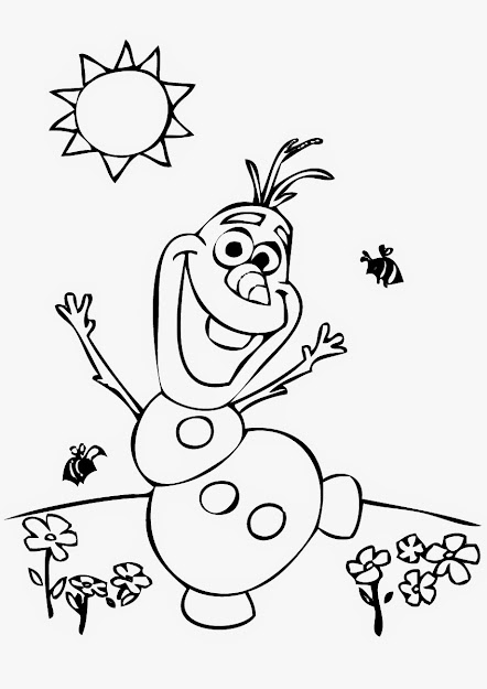 Olaf From Frozen Coloring Page