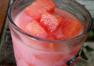 resep es susu semangka segar serasa kehujanan