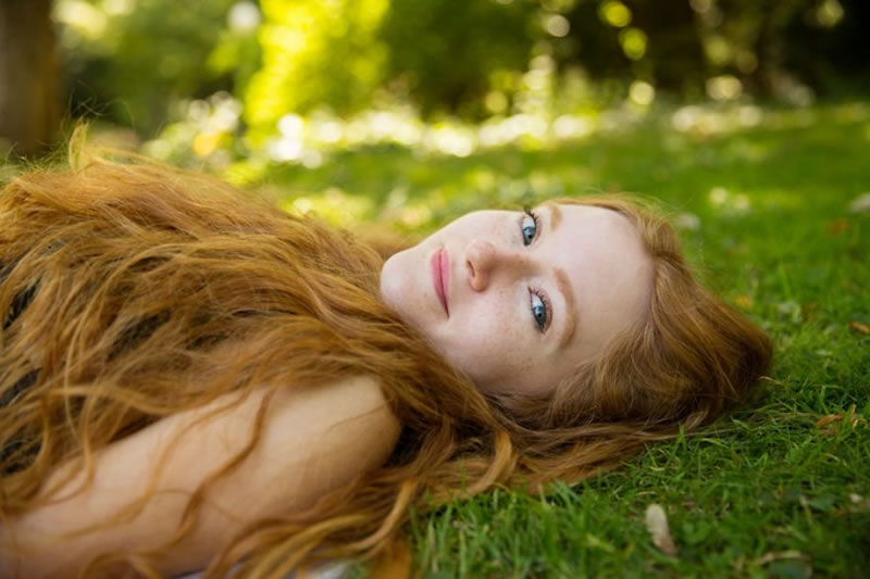 beautiful long red hair