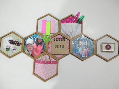 idea regalo, idée cadeau, DIY gift ideas, marco, hexágonos, honeycomb frame, hexagon, decoración, decoration