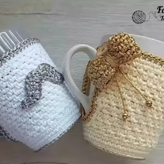 Cubre Tazas Para Dos a Crochet