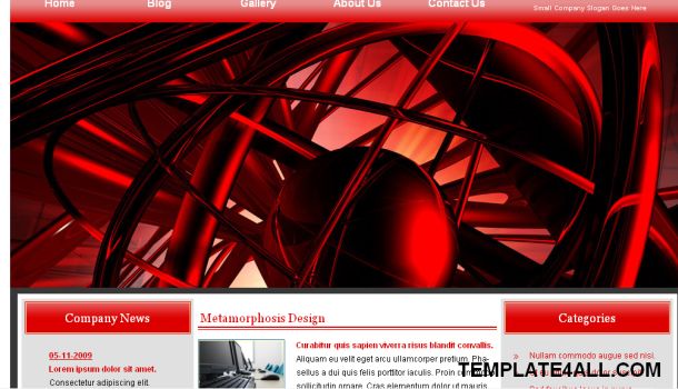 Black Business Jquery CSS Website Template This Red Designed Template is