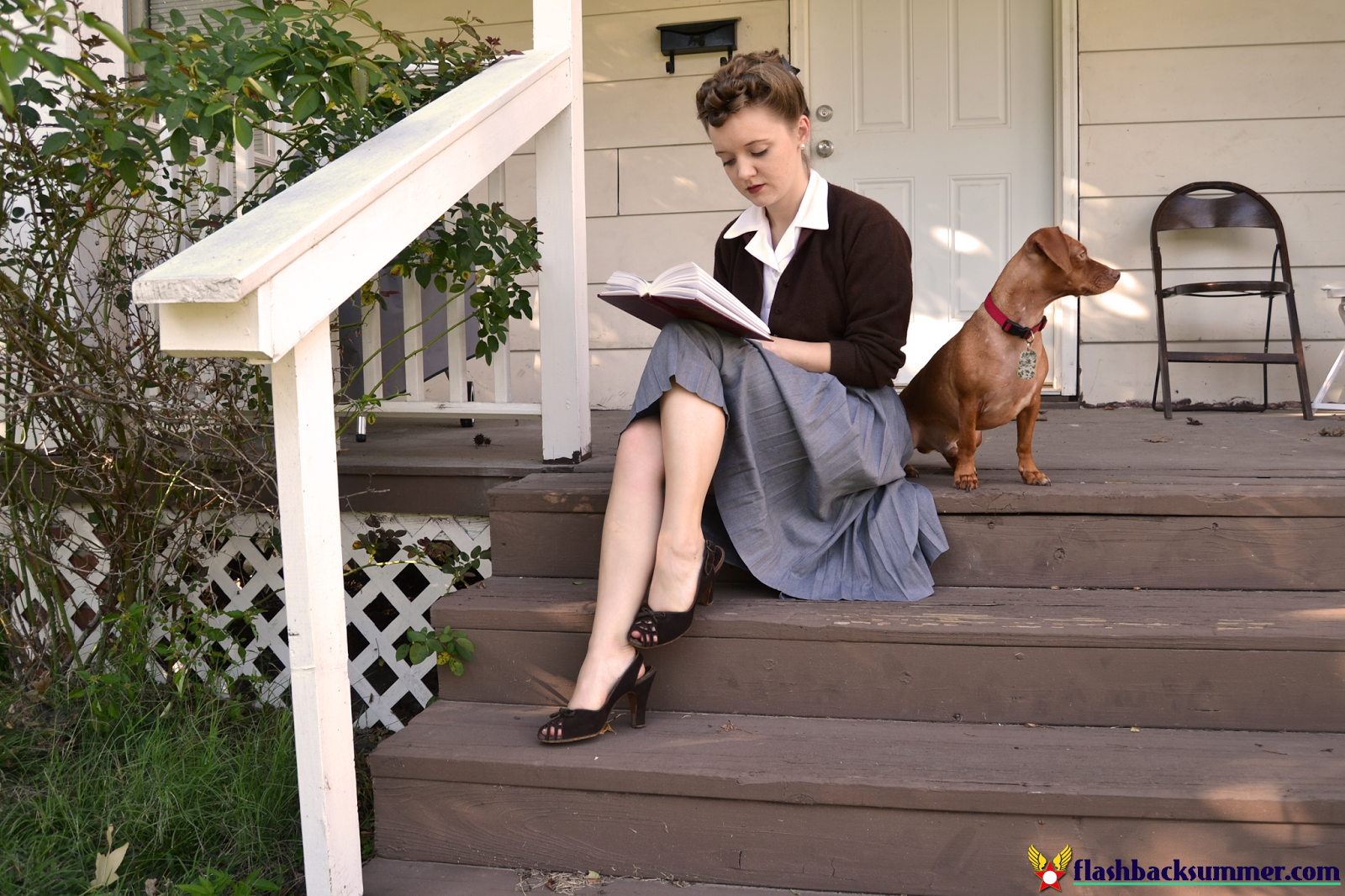 Flashback Summer: Subtle Winterizing and a Sewn-Up 1940s Blouse Pattern - 1940s vintage outfit