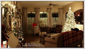 Farmhouse Vintage Christmas Living Room- From My Front Porch To Yours