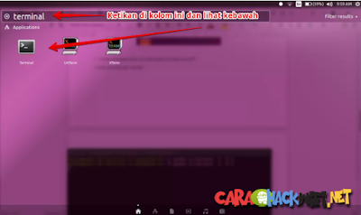 cara membuka terminal di linux