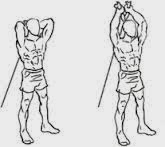 Standing overhead rope triceps extension