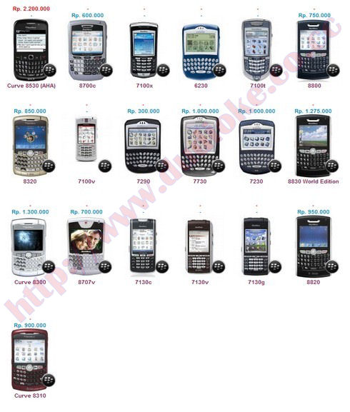 Harga Blackberry Terbaru Bulan Juli 2011 ( Lengkap )