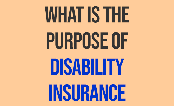 What is the purpose of disability insurance