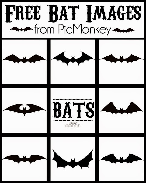 Free Halloween Bat Images from PicMonkey @ Blissful Roots