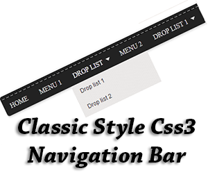 Classic+Style+Css3+Navigation+Bar