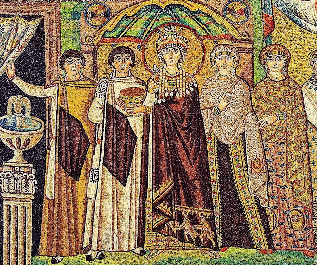 Ψηφιδωτό της βυζαντινής αυτοκράτειρας Θεοδώρας από το 547 μ.Χ. [Credit: Petar Milošević/Creative Commonsro]