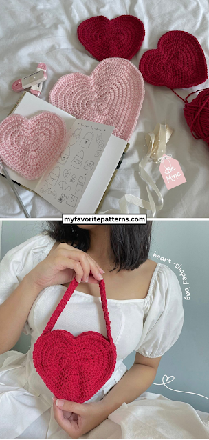 Free Heart Bag & Keychain Crochet Pattern