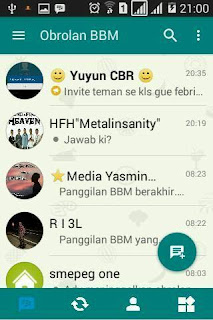 BBM MOD Tema White Green Angels v3.0.0.18 Apk Update Terbaru 2016 Gratis