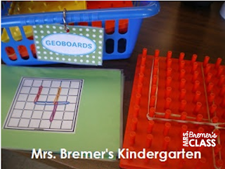 Math center activities for Kindergarten