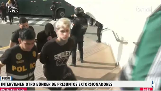LURÍN: INTERVIENEN BÚNKER DE PRESUNTOS EXTORSIONADORES