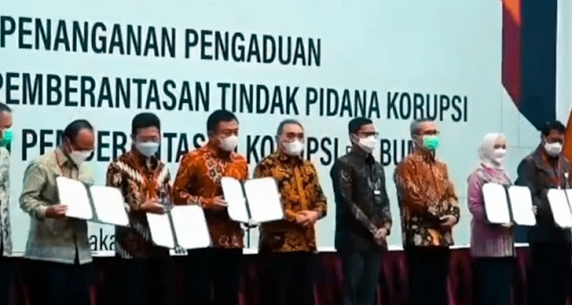 Sebanyak 27 perusahaan BUMN menandatangani kerja sama dengan KPK