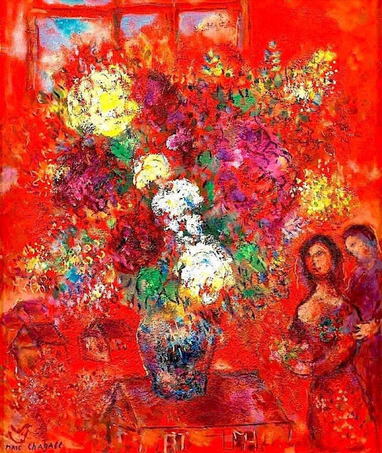 Marc Chagall (1887-1985) Le bouquet rouge 1935.