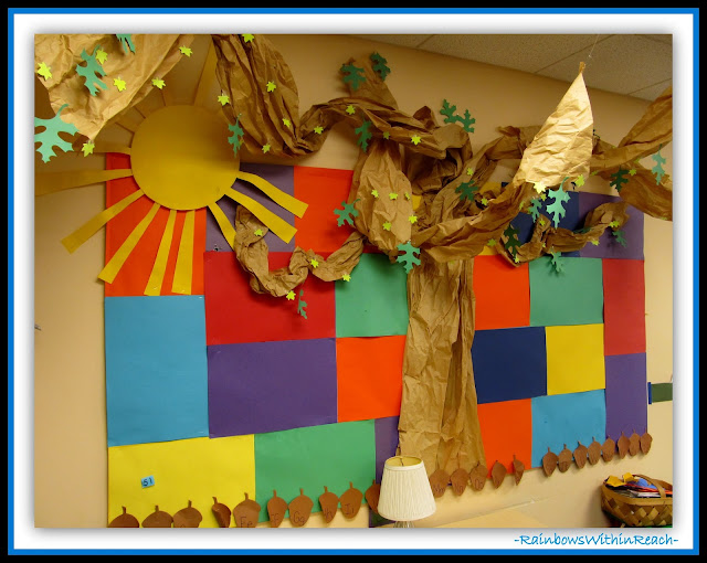 Preschool Bulletin Board (Classroom Decor RoundUP at RainbowsWithinReach) 