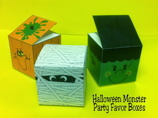 Halloween Printable Party Favor Boxes by Kims Kandy Kreations