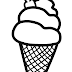 Dibujo de un Helado para Colorear y Pintar