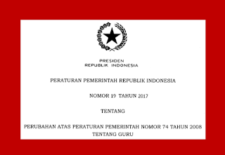 PP Nomor 19 Tahun 2017 tentang Guru