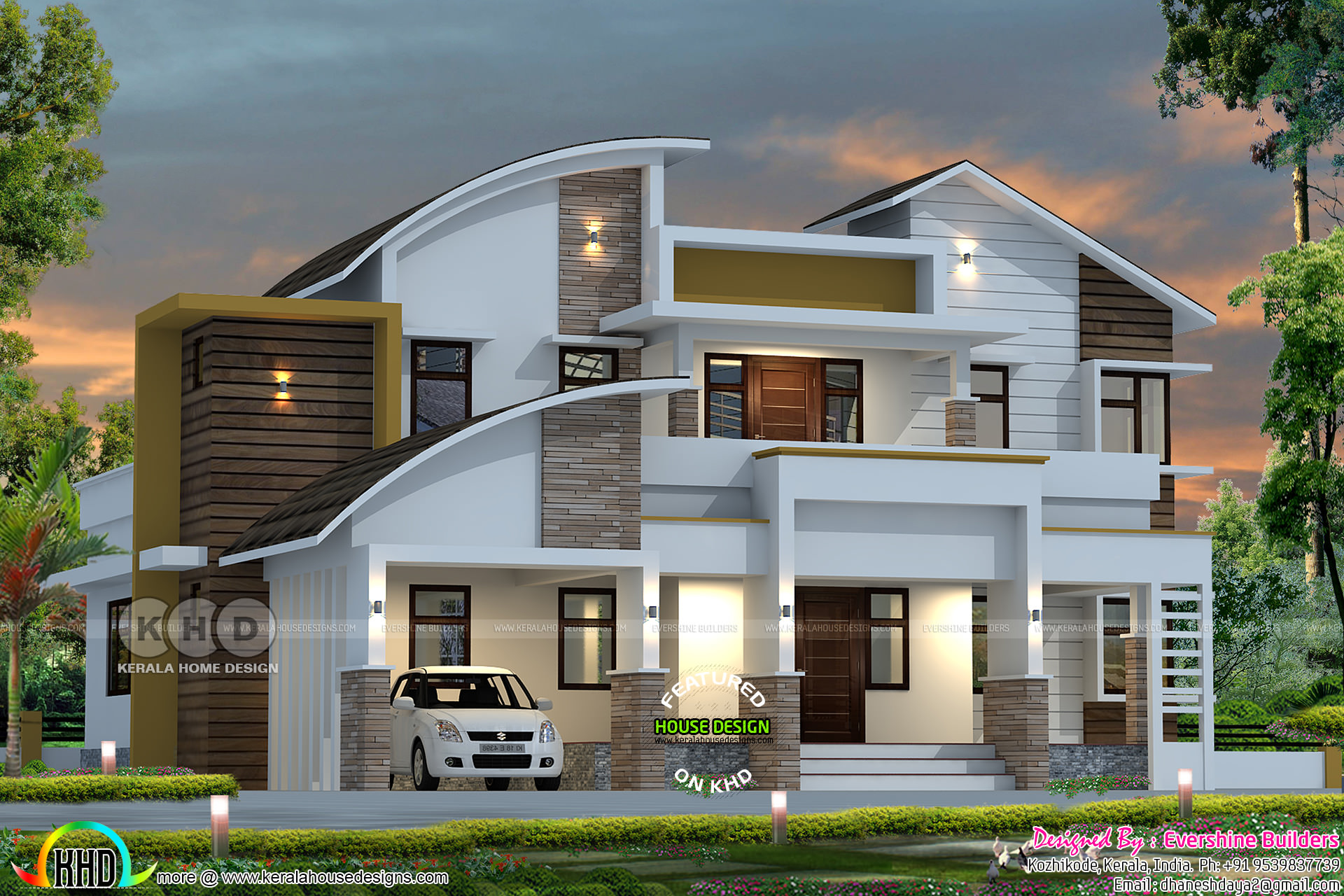  4  bedroom  modern contemporary style  2550 sq ft home  plan  