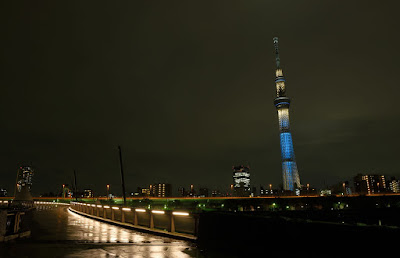 Source: Tokyo Skytree website. The tower has a unique colour called Skytree white, which represents harmony with the surrounding scenery, its name and the design concept of city scenery that transcends time. The colour is based on 藍白 (aijiro), the lightest shade of Japanese traditional indigo blue. 