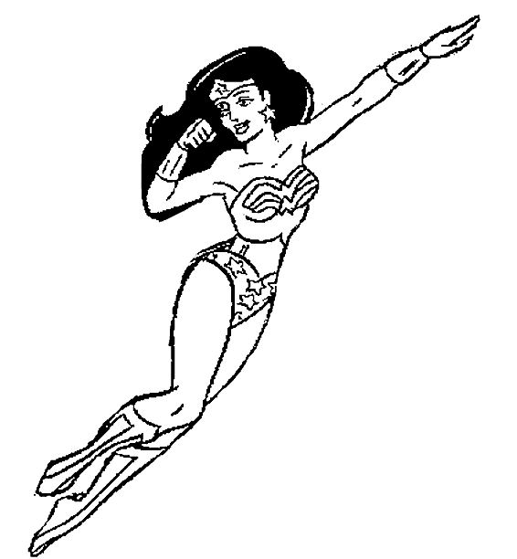 Female Superhero Coloring Pages title=