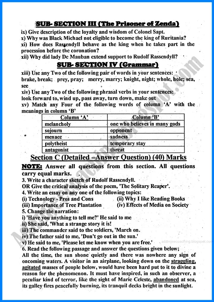 english-12th-past-year-paper-2023