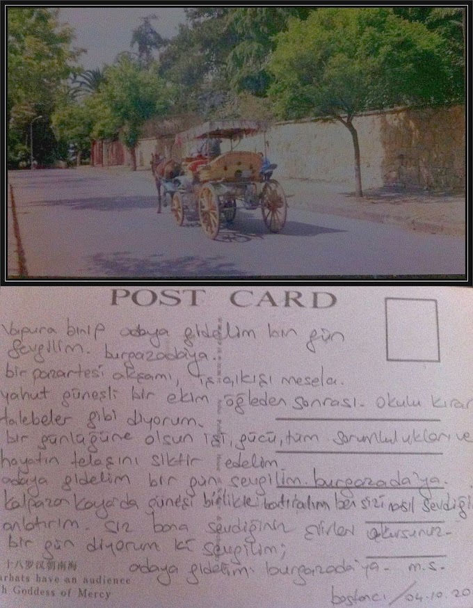 kartpostal yazıları - adaya gidelim bir gün vapura binip..