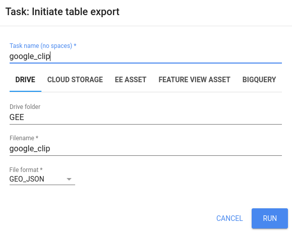 GEE Export Interface