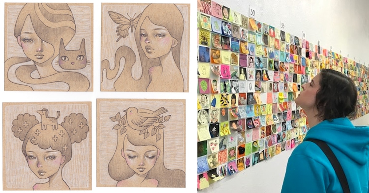 World’s Premier Artists Create Affordable Art For The Giant Robot Post-It Show In Los Angeles