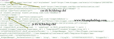 cách khống chế css và js mặc định của blogpsot