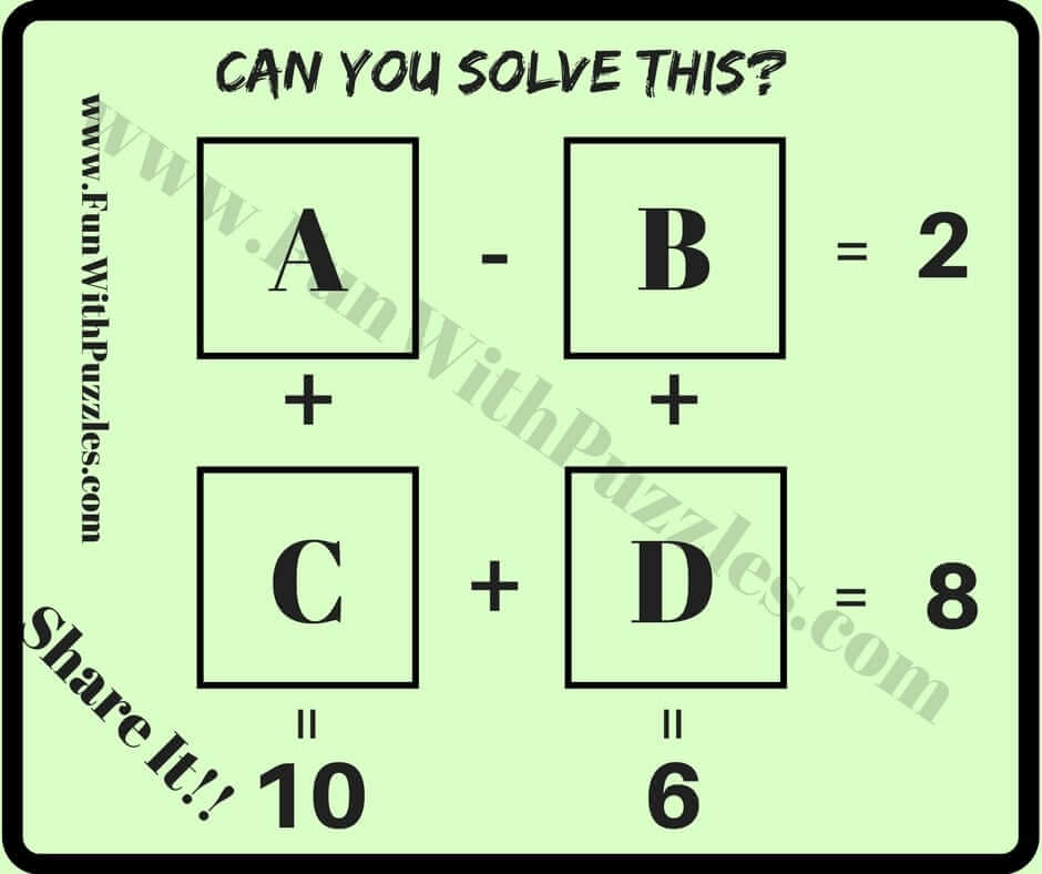Easy Mathematical Puzzle Questions with Answers for ...